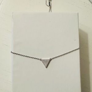 14k White Gold Necklace with Diamonds